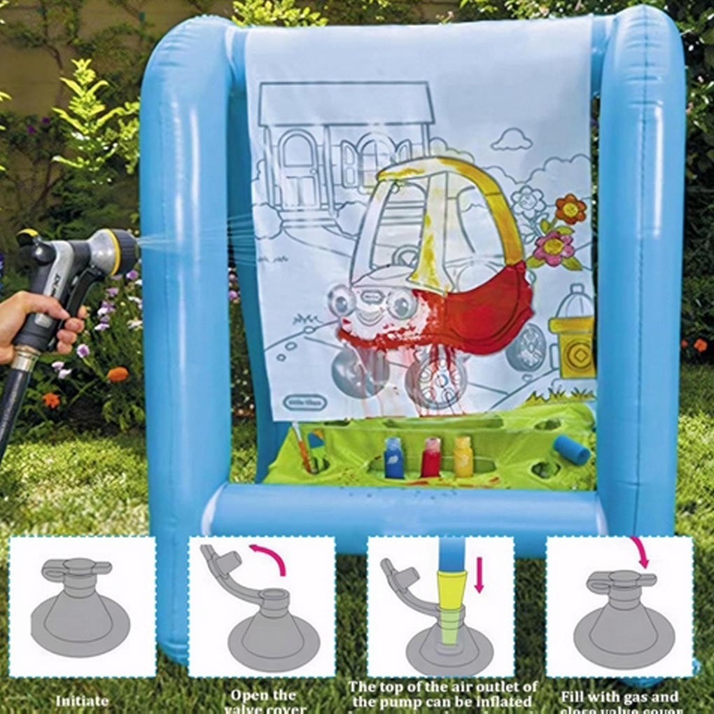 Kids Outdoor Easel - Caballete portátil de PVC para exteriores,