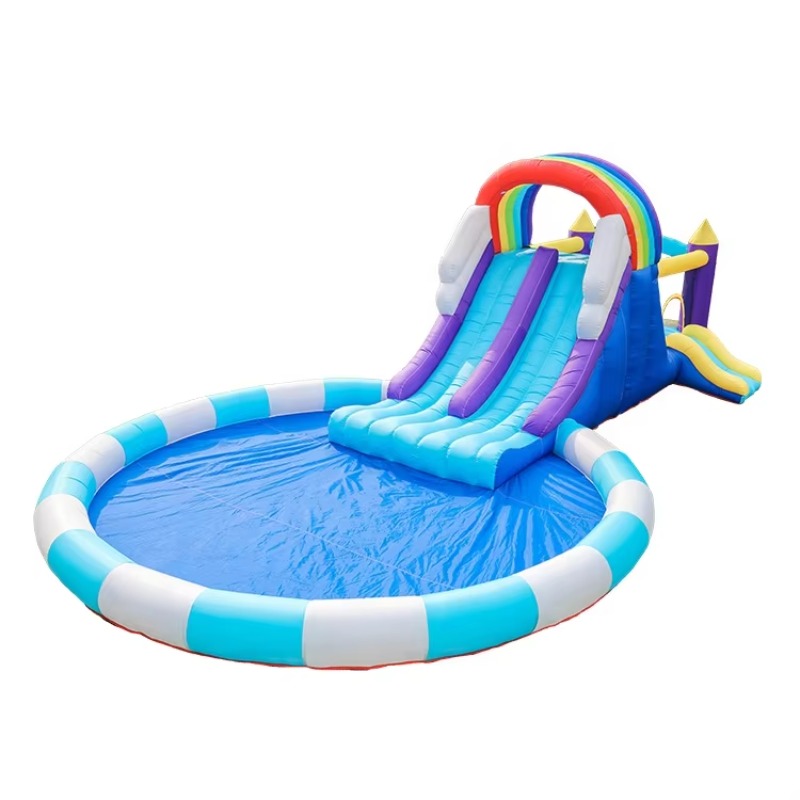 Kids Outdoor Water - Tobogán Acuático Inflable Gigante Arcoíris para