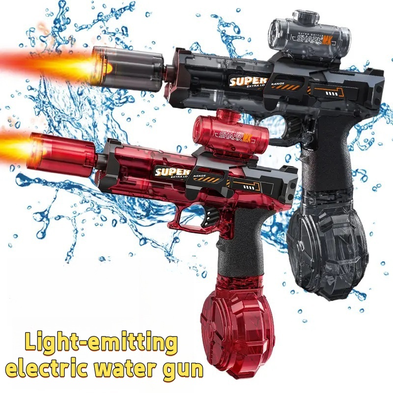 Kids Outdoor Exercise Equipment - Pistola de Agua Eléctrica con Luces