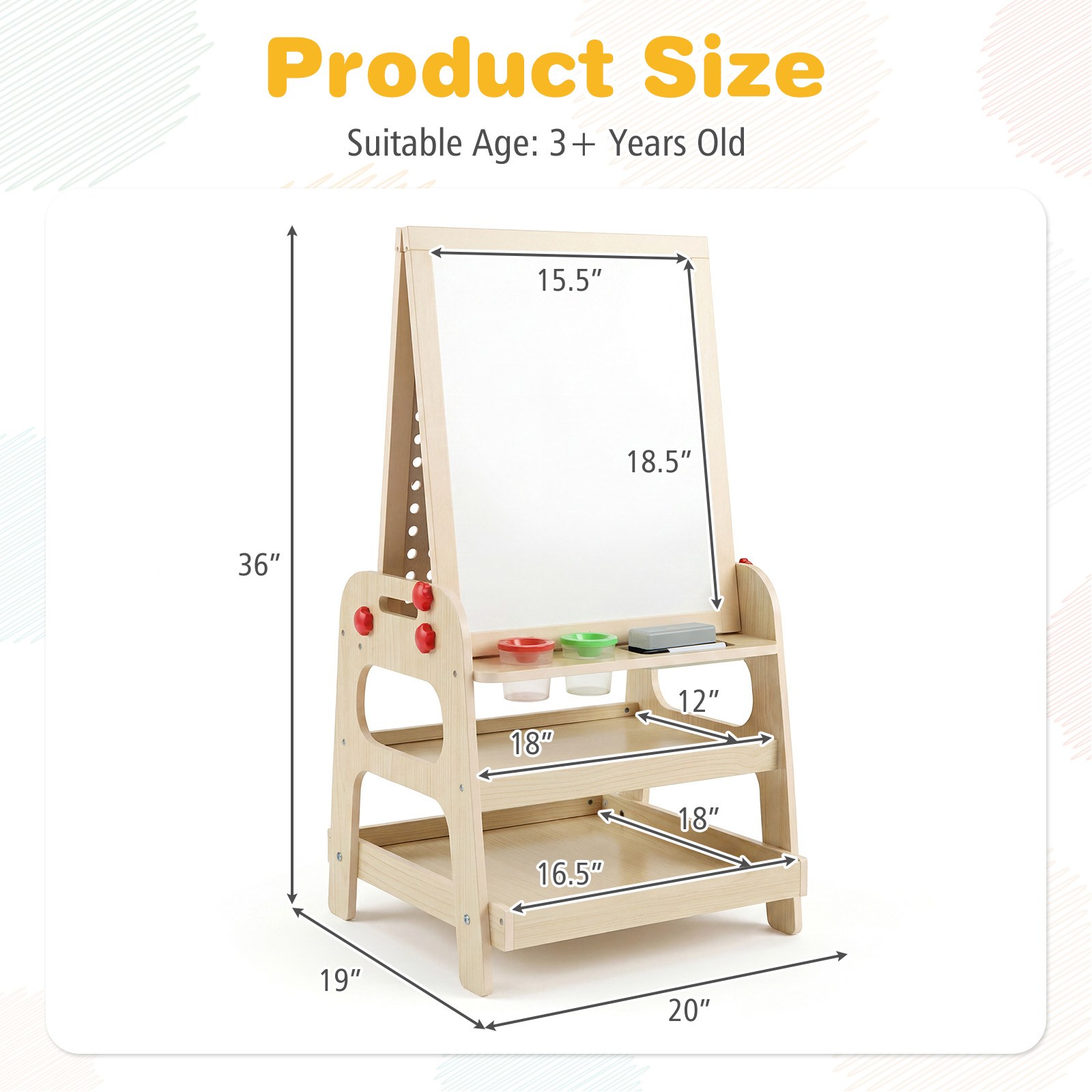 Caballete de arte 2 en 1 para  - Kids Outdoor Easel reseña y precio