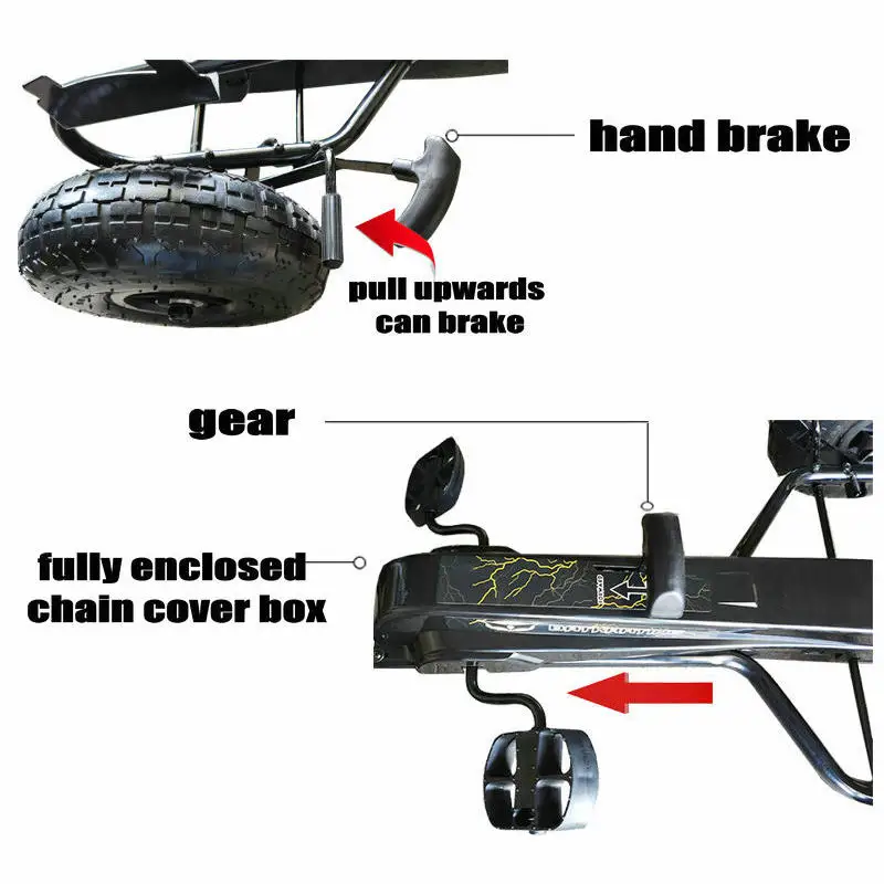Auto inflable de 4 ruedas para - Go Kart Pedal Kids reseña y precio