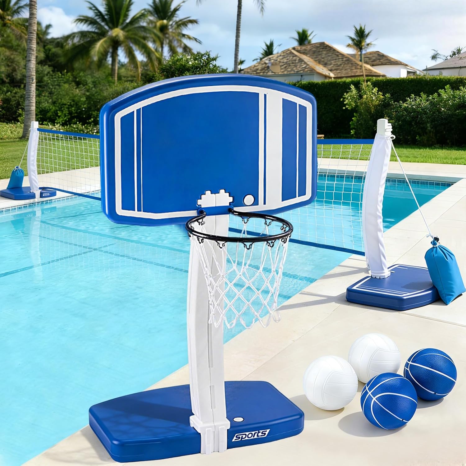 Aro de Baloncesto y Red de Vol - Kids Outdoor Water reseña y precio