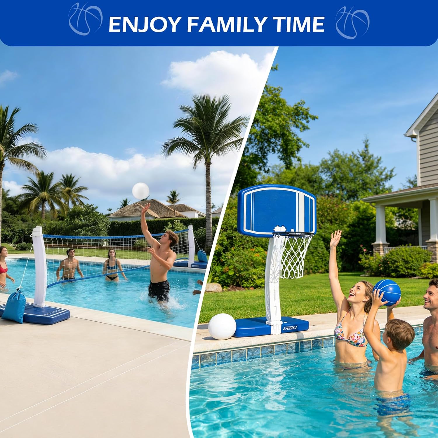Aro de Baloncesto y Red de Vol - Kids Outdoor Water reseña y precio