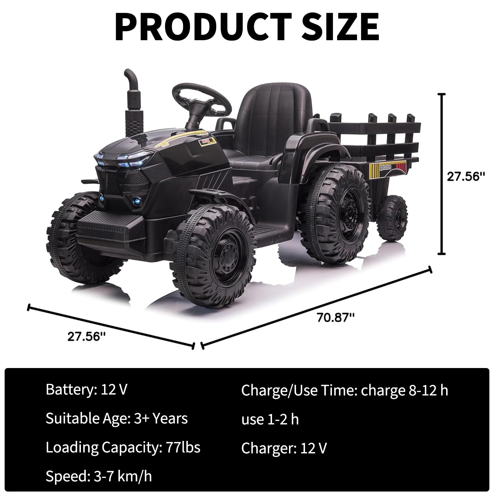 Tractor Eléctrico de 12V para  - Kids Outdoor Ride On reseña y precio