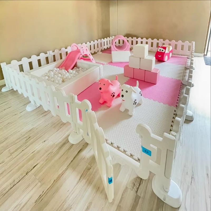 Puerta portátil de plástico fá - Kids Outdoor Fence reseña y precio