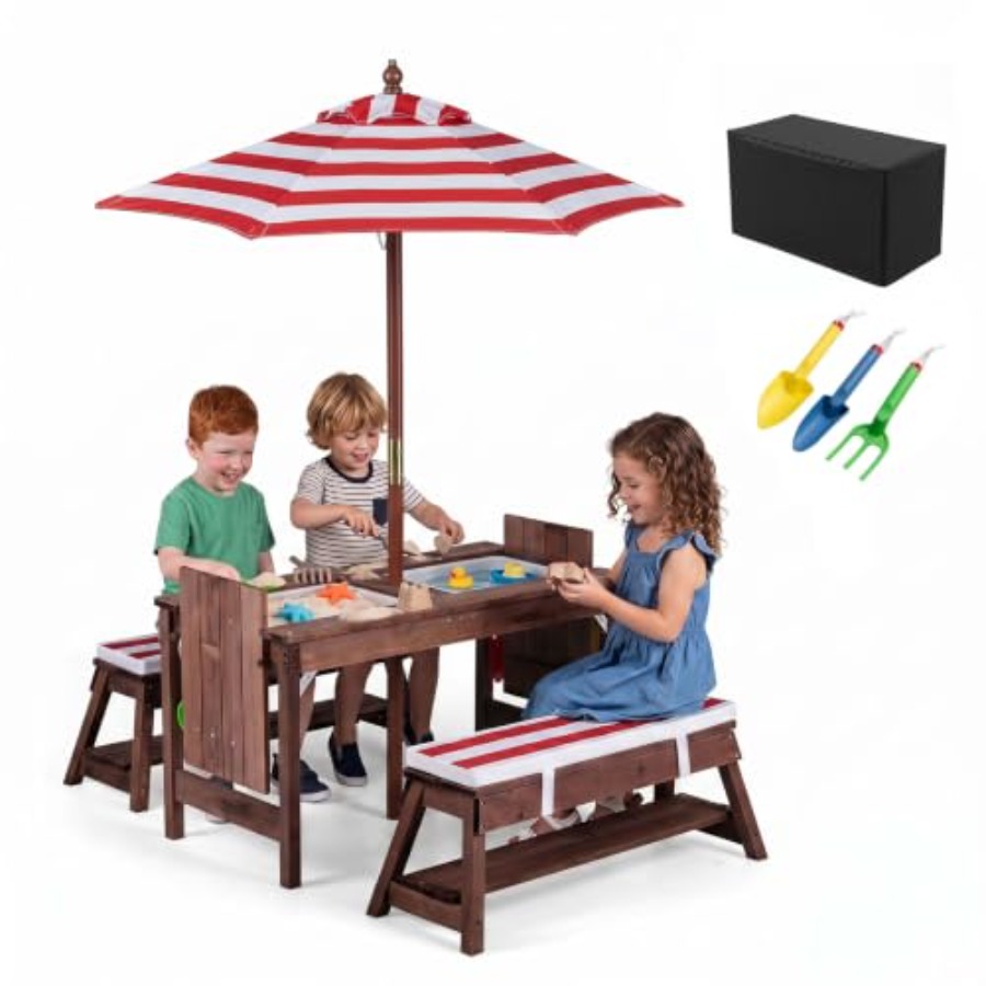 Mesa de picnic infantil para e - Kids Outdoor Water reseña y precio
