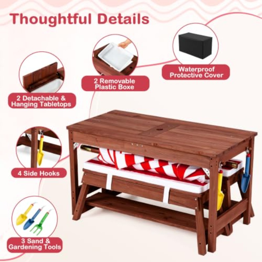 Mesa de picnic infantil para e - Kids Outdoor Water reseña y precio