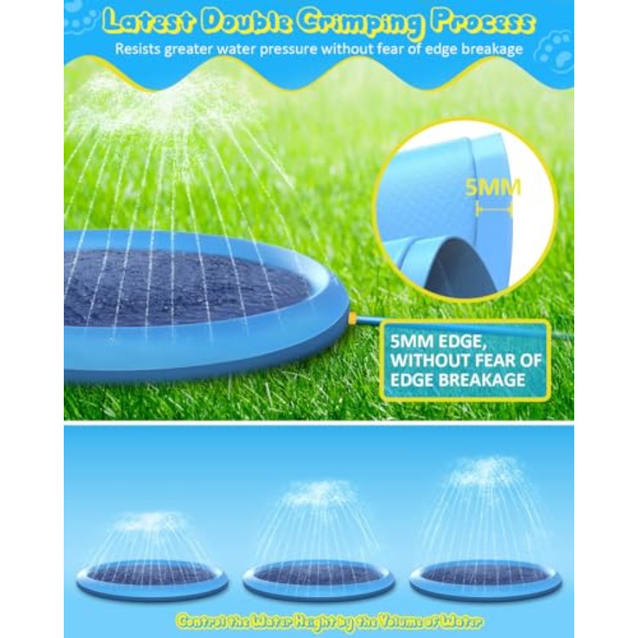 Alfombra de agua para niños y  - Sprinkler Splash Pad reseña y precio