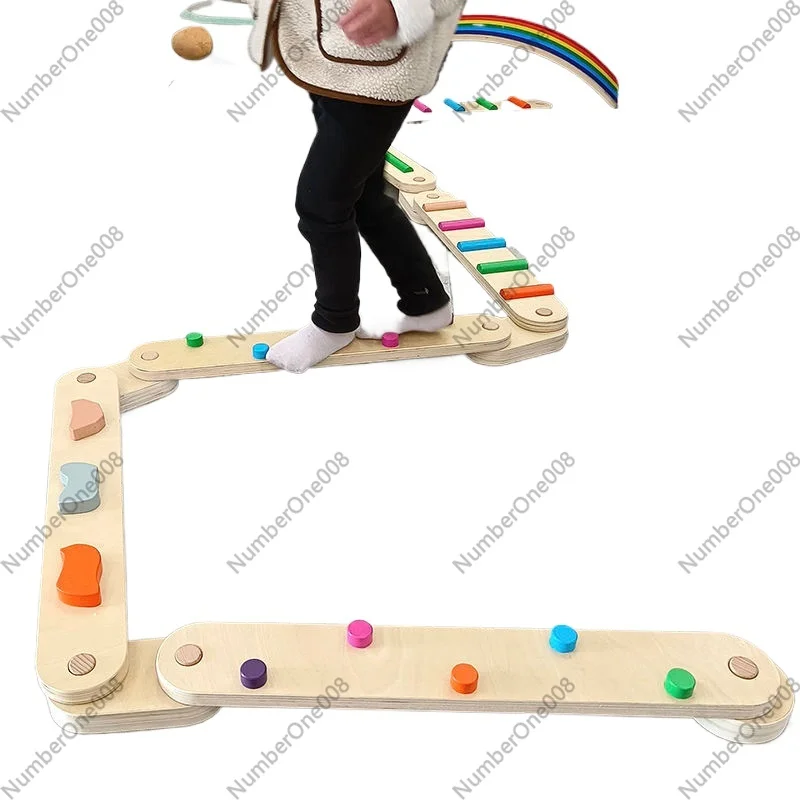 Tabla de Equilibrio de Madera  - Kids Outdoor Balance Beam reseña y precio