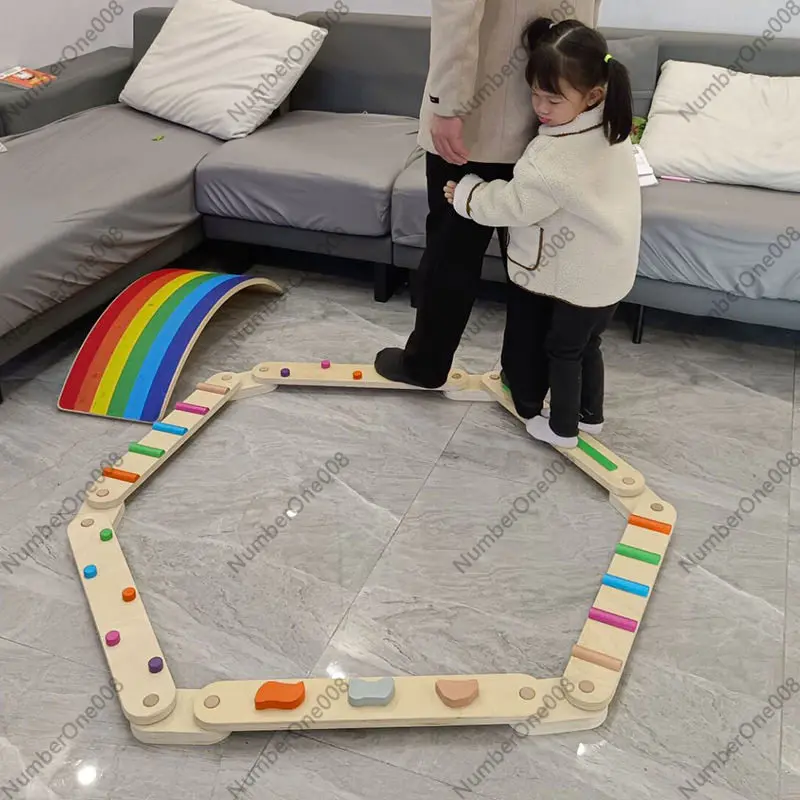 Tabla de Equilibrio de Madera  - Kids Outdoor Balance Beam reseña y precio
