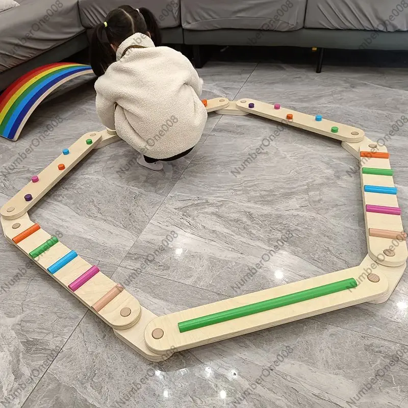 Tabla de Equilibrio de Madera  - Kids Outdoor Balance Beam reseña y precio