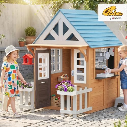 Casita de juegos para exterior - Kids Outdoor Fence reseña y precio