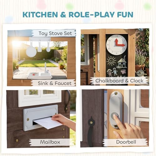 Casita de juegos para exterior - Kids Outdoor Fence reseña y precio