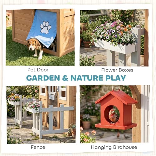 Casita de juegos para exterior - Kids Outdoor Fence reseña y precio