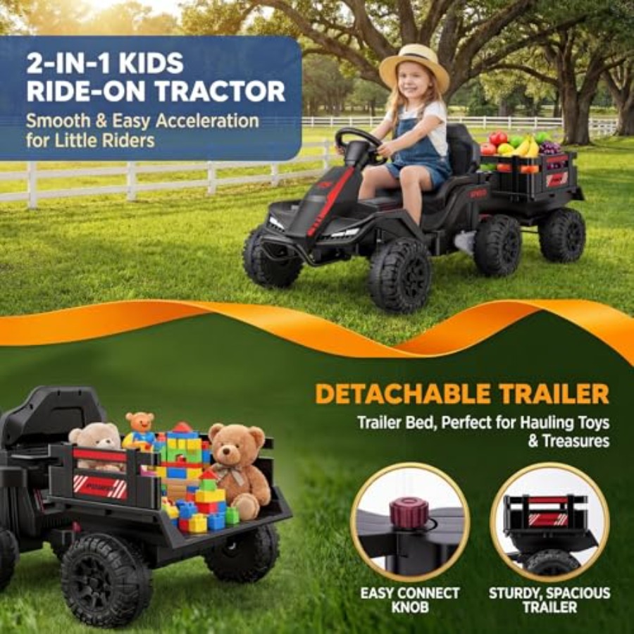 Tractor eléctrico para niños m - Kids Outdoor Ride On reseña y precio