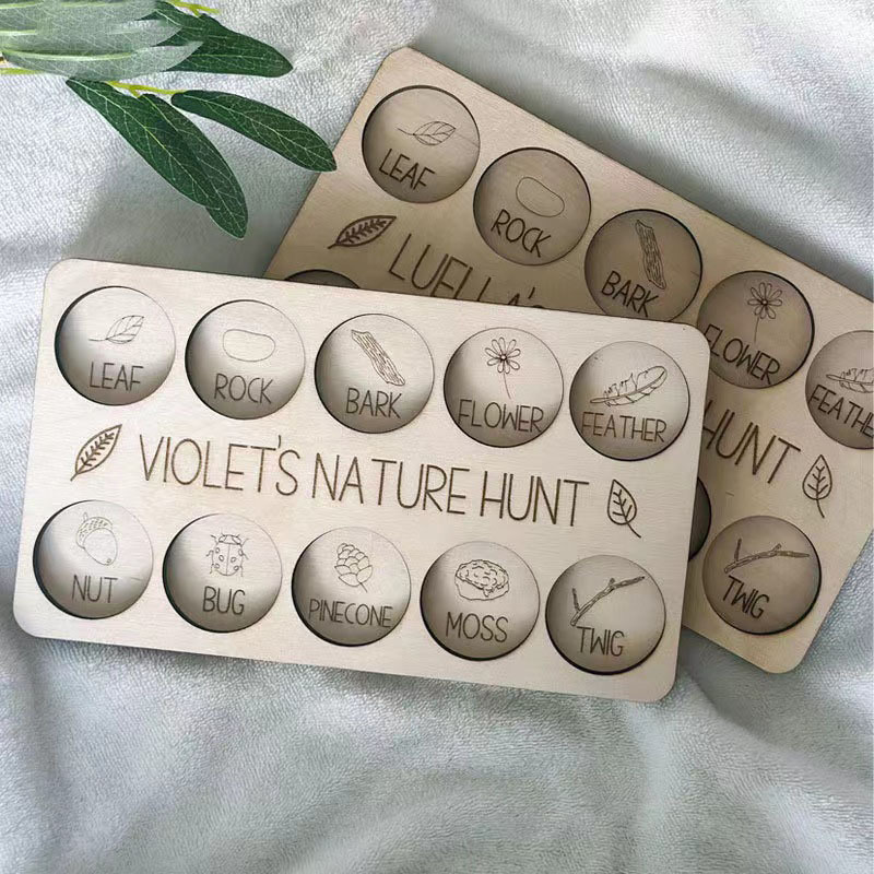 Letrero de Madera Personalizad - Kids Outdoor Nature Scavenger Hunt reseña y precio